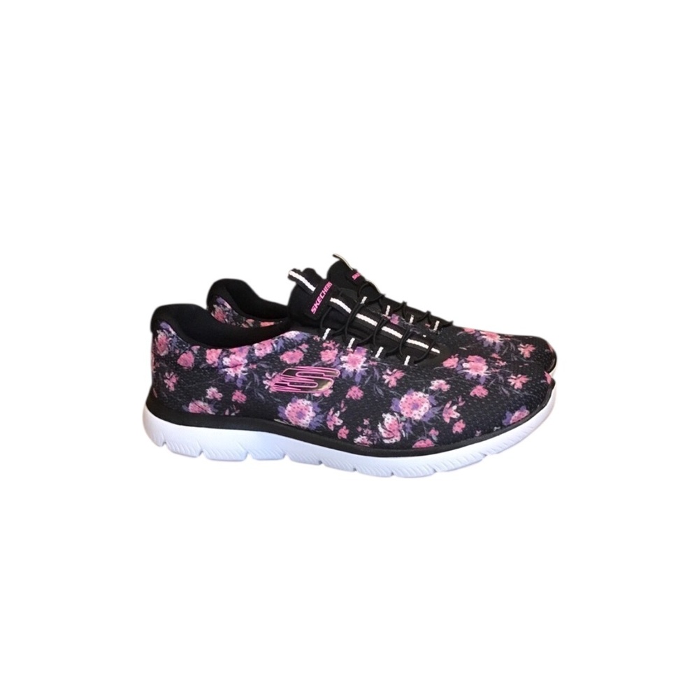 NEW Skechers Floral Memory Foam Slip On Sneakers Size 9.5